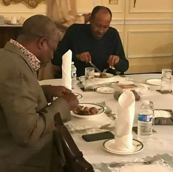 New Photo Of Buhari Enjoying Dinner With Amosun Surfaces Online To Shut Down Death Rumours